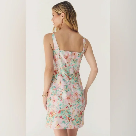 NWT Hutch Arlie Dress in Multi Azalea Garden Shimmer Jacquard Size Small